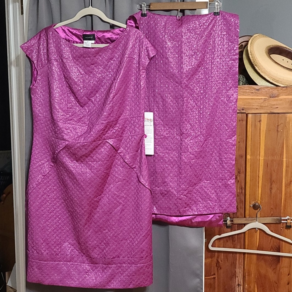 Ashro NWT women's Sunday/formal dress and wrap 16W